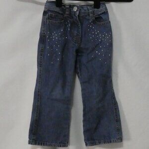 KLOZ FOR KIDS size 3 Blue Cotton Denim Jeans With Shimmering Embellishment Front